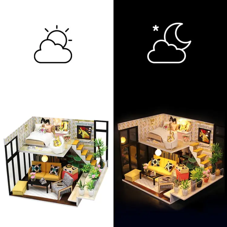 Miniaturowy domek Lazurowy poranek